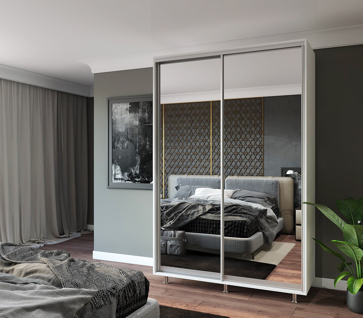 Dulap cupe Cezo Rapsodia White 1.6 m