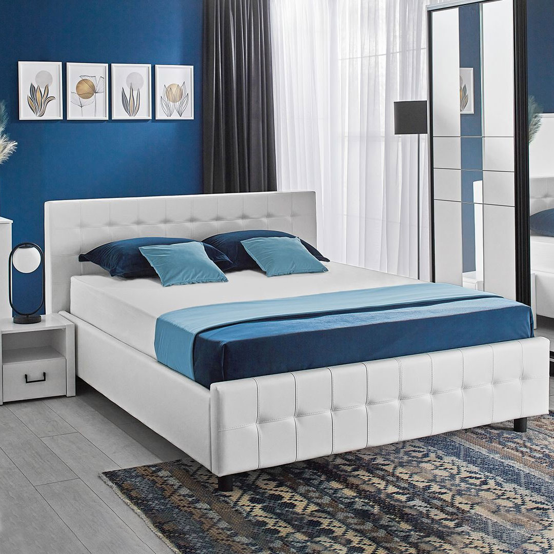 Кровать Ambianța Rio White 1.6 м