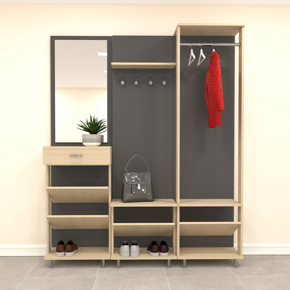 Прихожая Arta Mobilei Open Grafit 5,2,4 0112/Ferara 8921