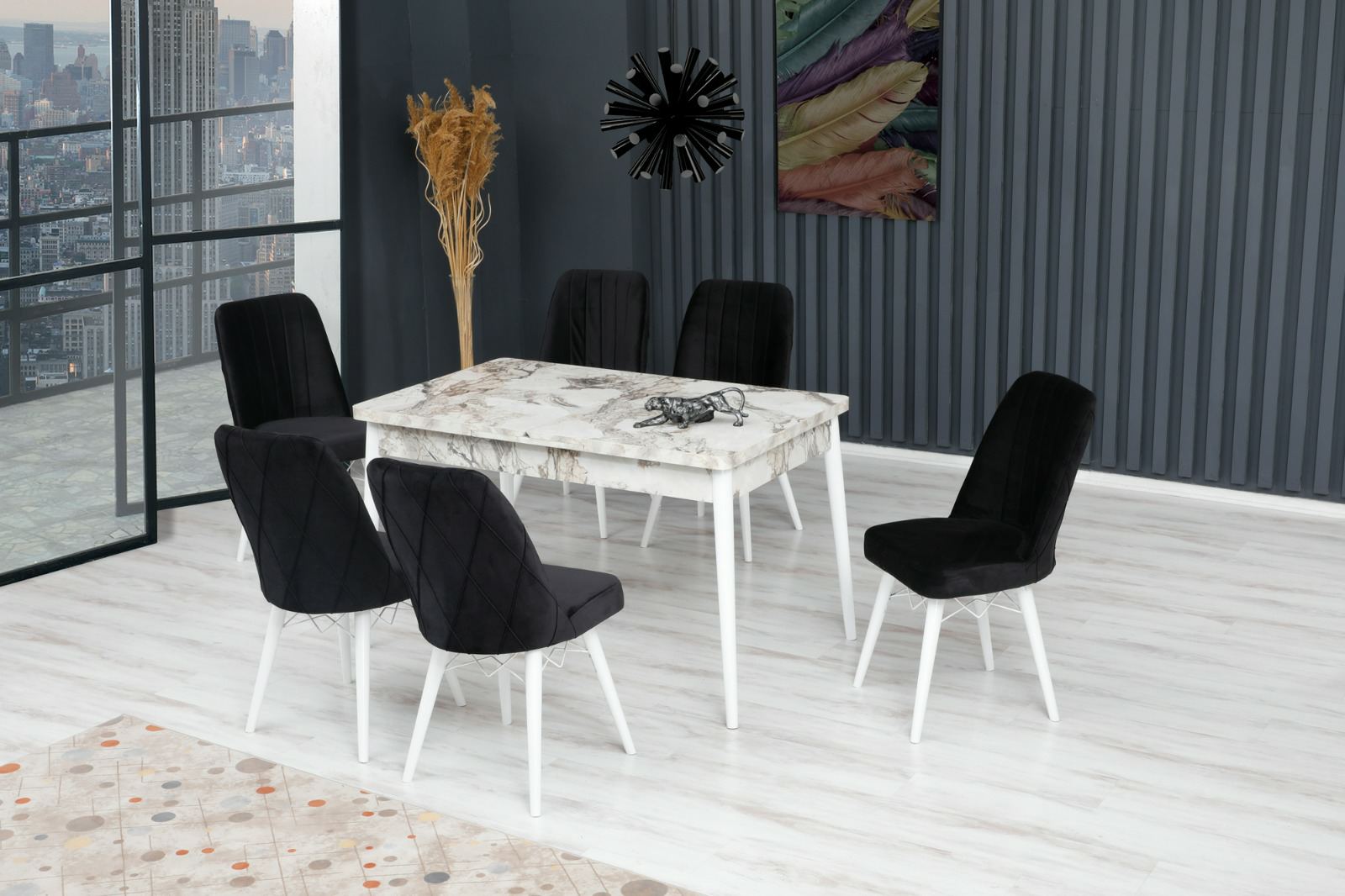 Set de masă ES 603 (6 scaune)