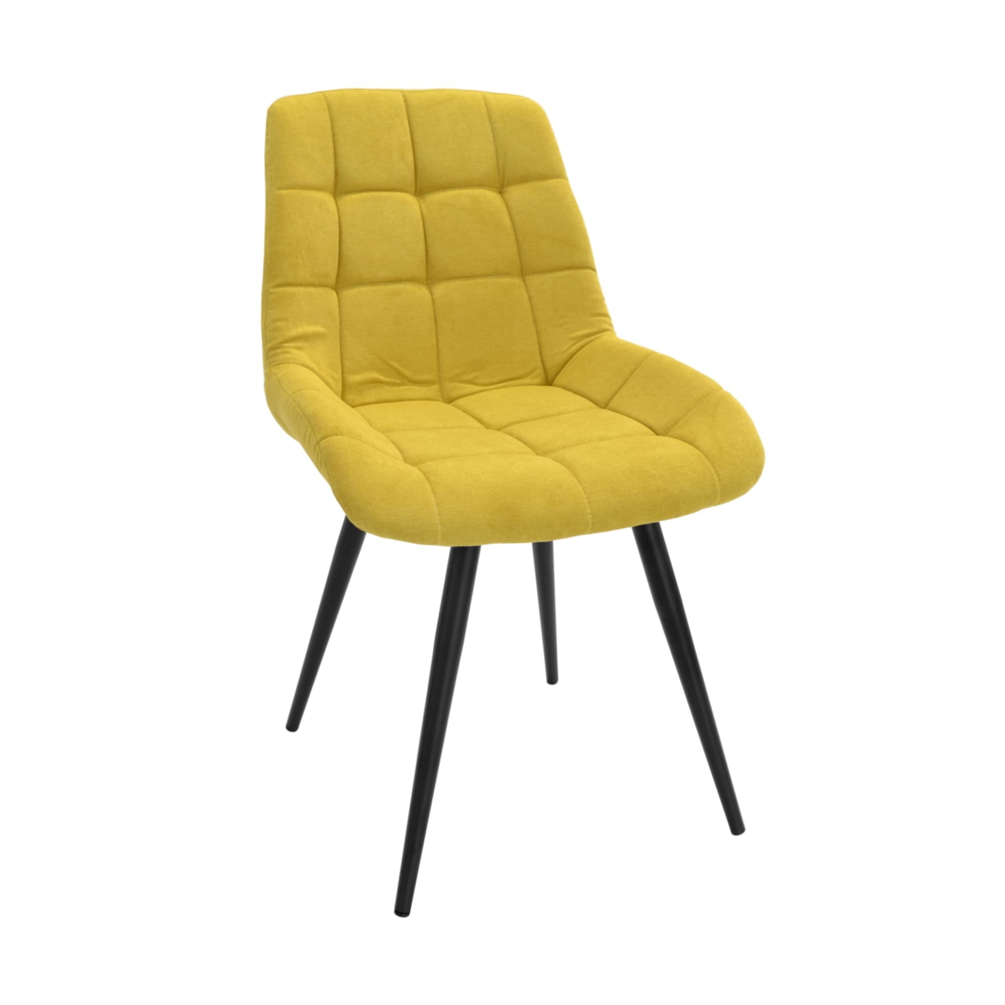 Scaun Deco NICOLE HN BLACK SORO-40 YELLOW